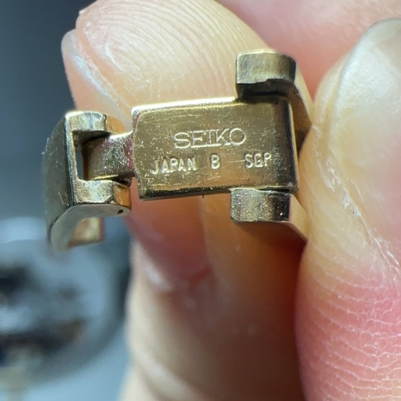 Seiko Gold-Tone Bracelet Watch with Black Dial - Picture 8 of 8